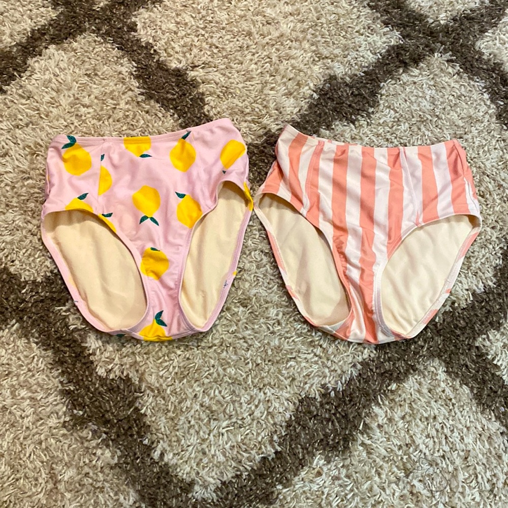 2PC Lime Ricki high waisted swim bottoms